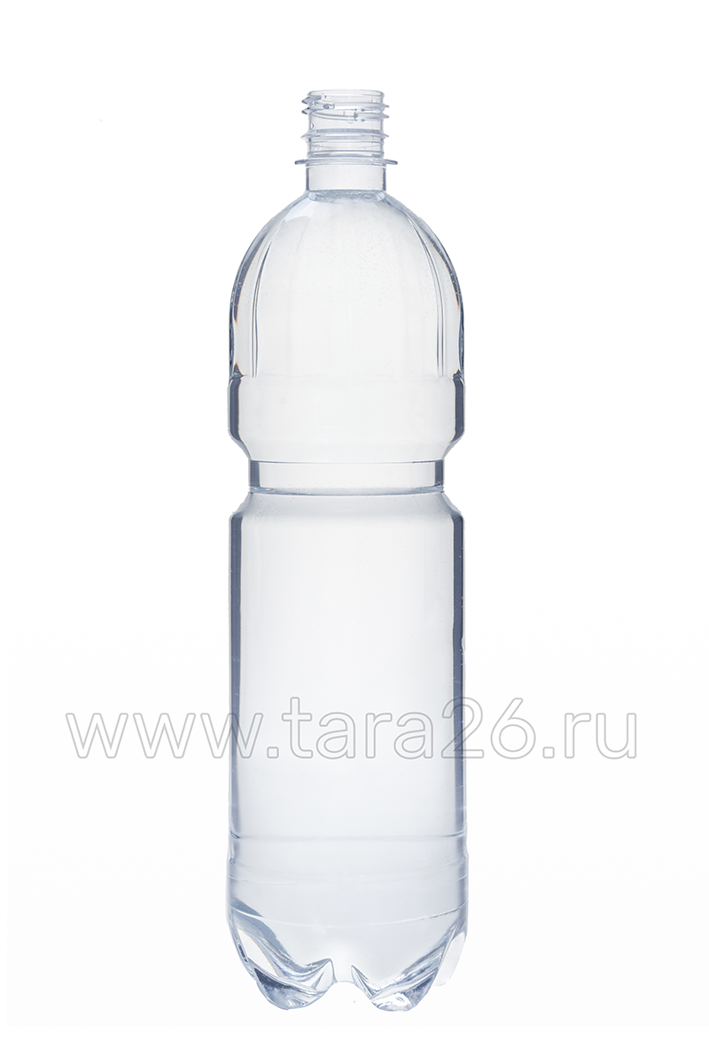 Бутылка ПЭТ 1 л. бесцветная с крышкой в упаковке по 50 шт.