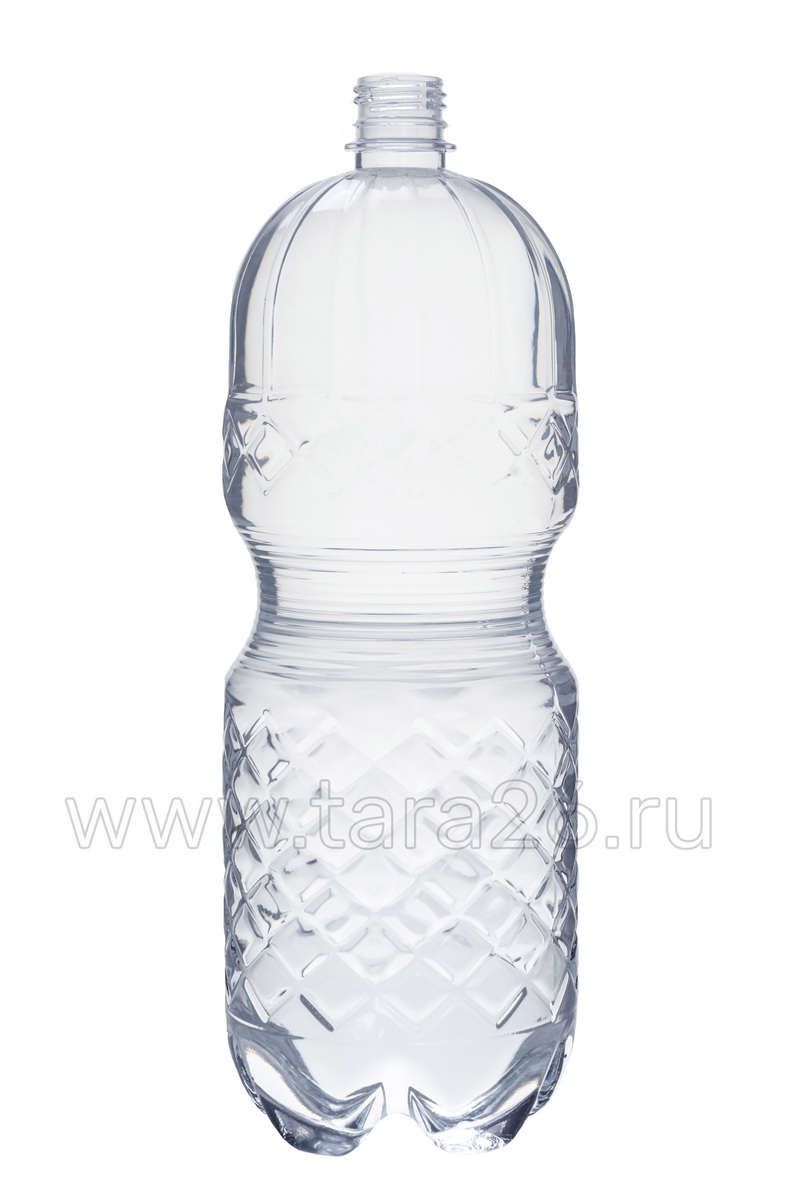 Бутылка ПЭТ 2 л. бесцветная с крышкой в упаковке по 50 шт.