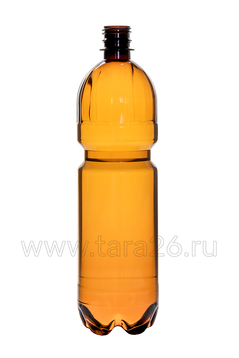 Бутылка ПЭТ 1,5 л. коричневая с крышкой в упаковке по 50 штук